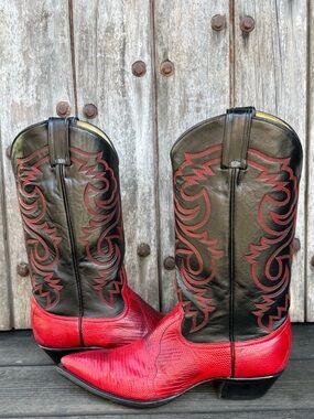 Vintage Tony Lama Exotic Leather Women's Cowboy Boots